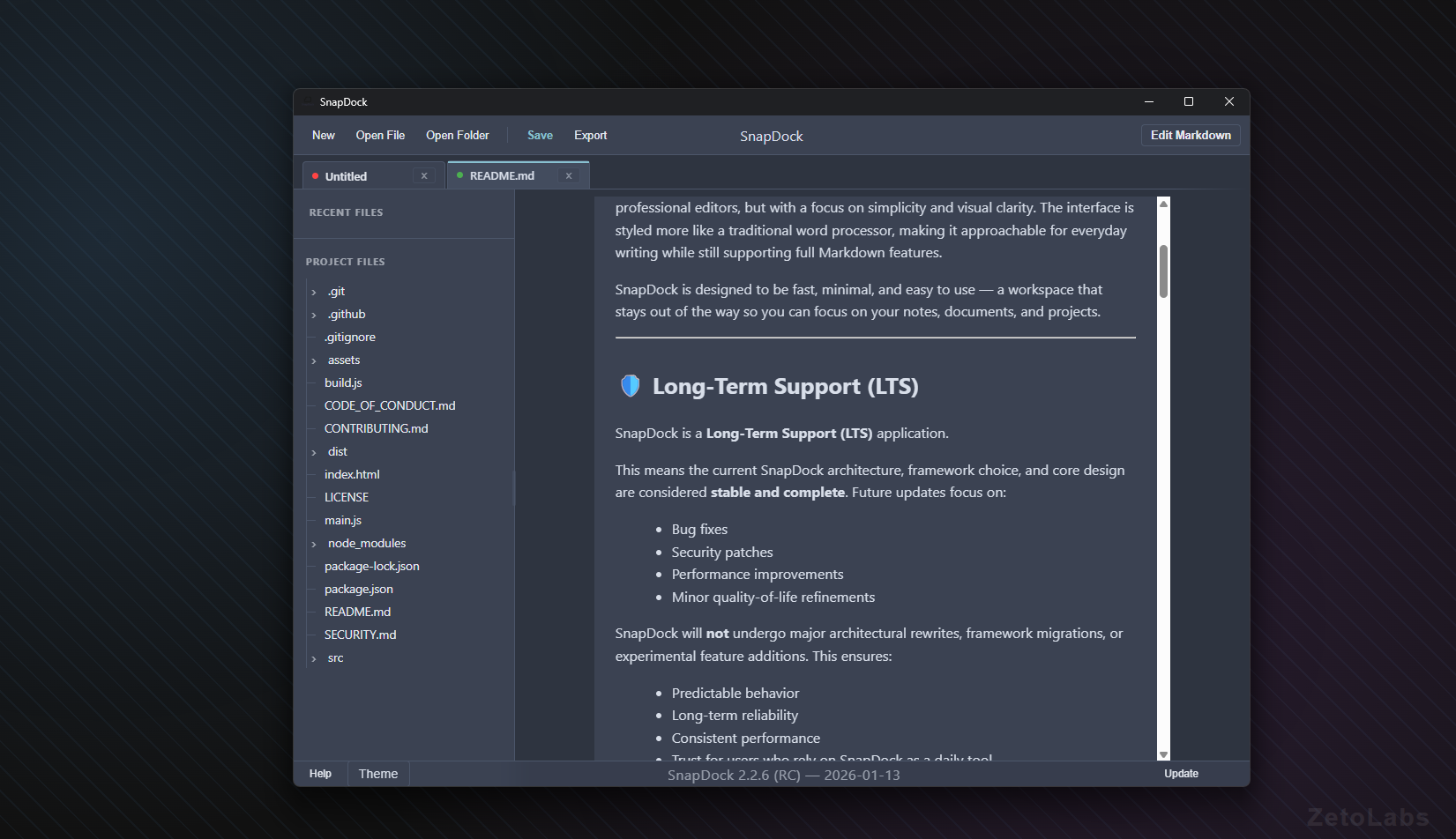 SnapDock‑LTS Screenshot